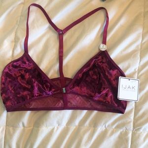 Maroon Velvet Bralette